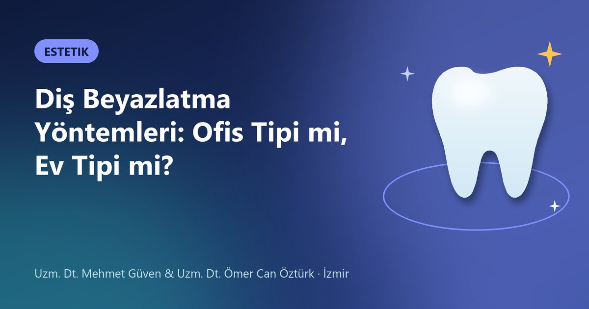 Diş Beyazlatma Yöntemleri: Ofis Tipi mi, Ev Tipi mi? – Güven & Öztürk Diş blog kapak görseli